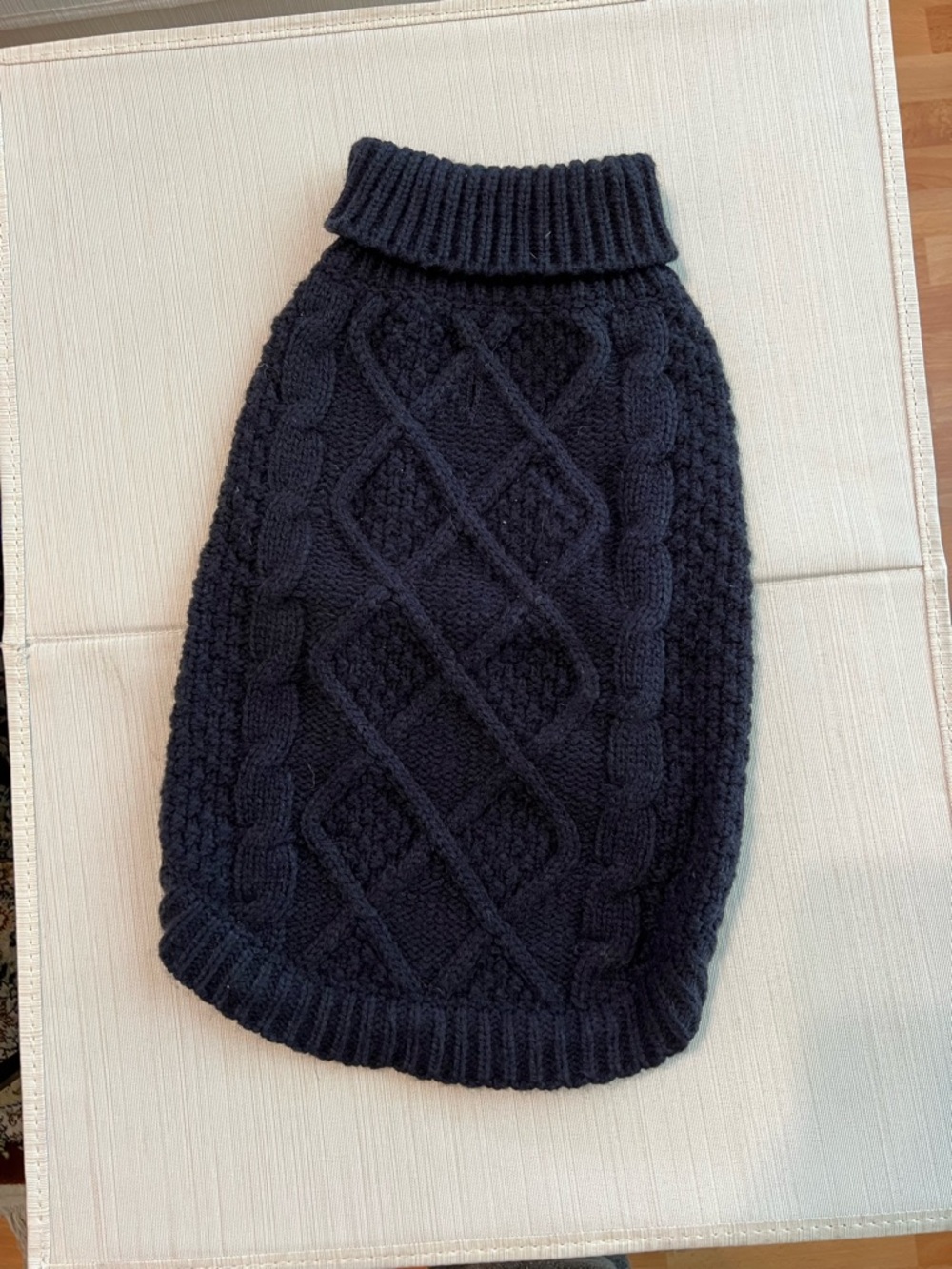 Dark Blue Knit Dog Sweater